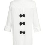 S64203 - Bows on Back Shirt, White. $299.90. (Back view)