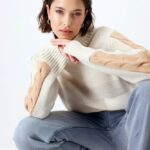 807900 - Standup Collar Pullover, Sandshell. $325.