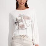 808124 - Round Neck T Shirt, Off-White. $265.
