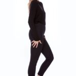 68261UP - Slit Compression Ankle Pant, Black. $179.