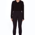 68261UP - Slit Compression Ankle Pant, Black. $179.