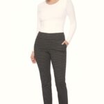 68273UP - Jacquard Slim Ankle Pant, Checker. $225.