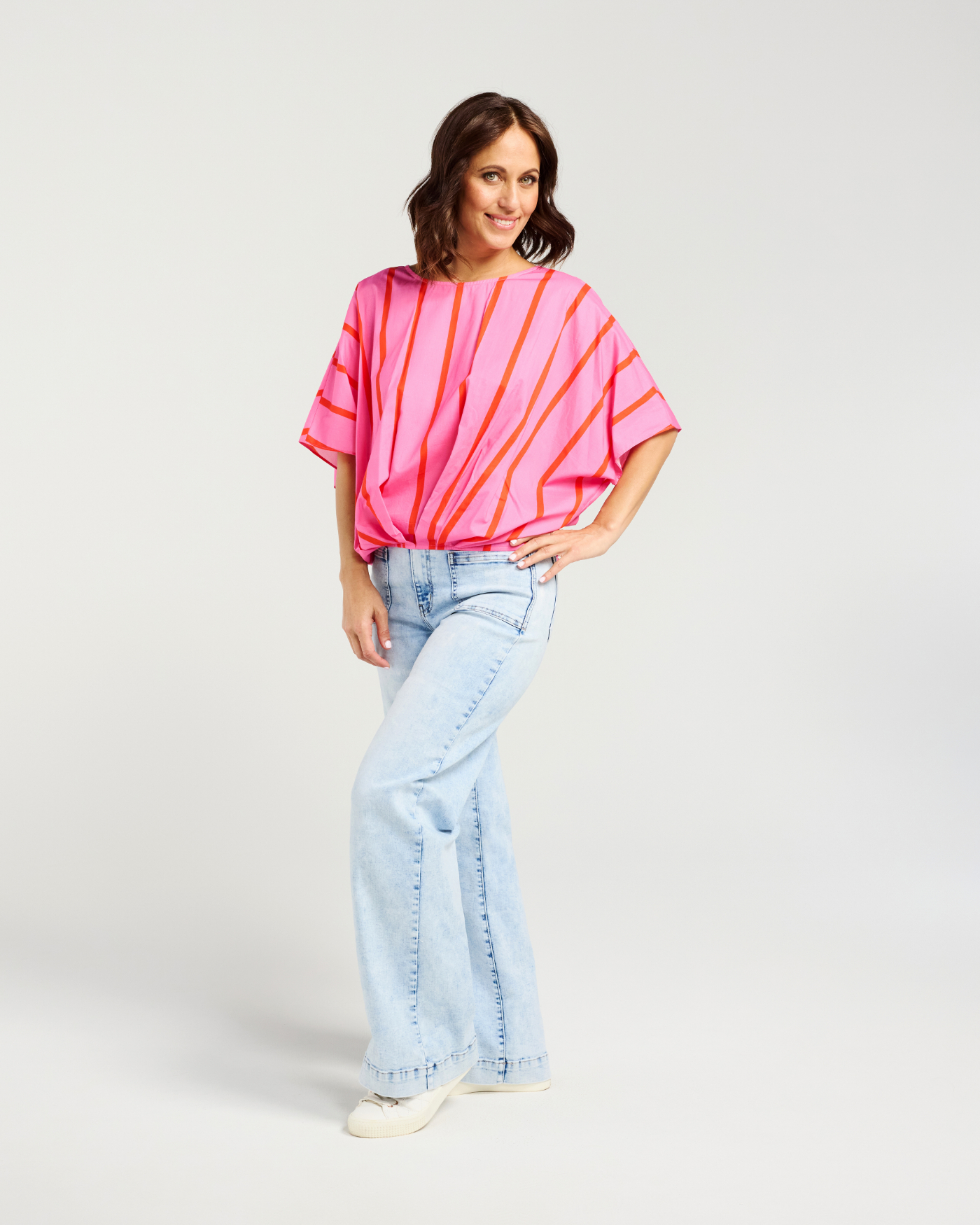 Z5023-1 Ivy Top Pink Red Stripe (5)