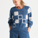 Patch Pointelle Top - Sea