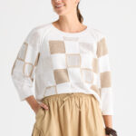 Patch Pointelle Top - White